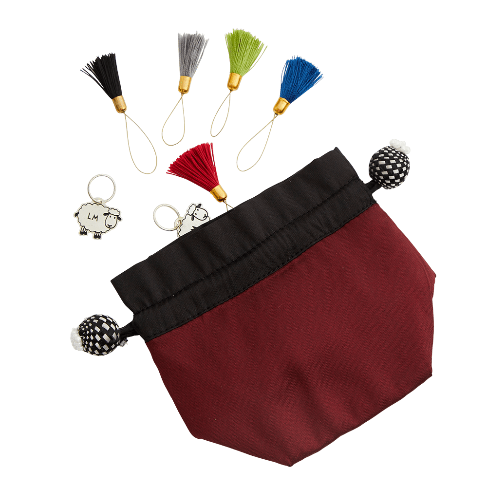 Lantern Moon Knitting Needles Dahlia (maroon) Lantern Moon | Stitch Marker Pouches