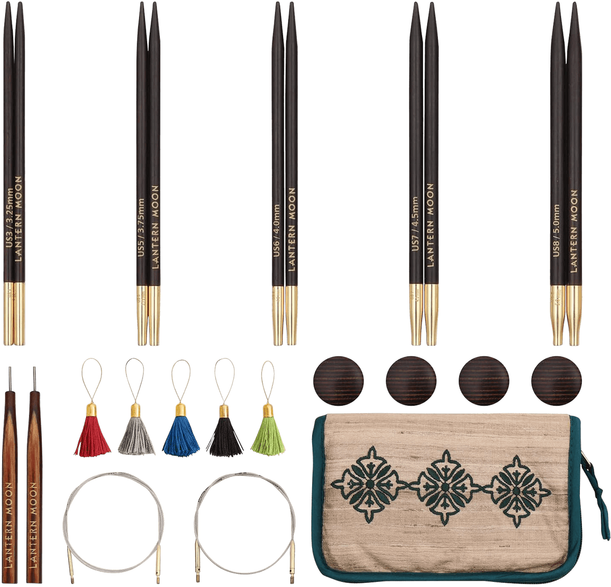 Lantern Moon Knitting Needles Lantern Moon | Legacy 13cm Interchangeable Knitting Needle Set