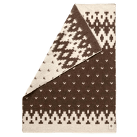 LOPI Blanket Traditional Brown and Ecru 130 x 180cm | 0501 Lopi | Hestateppi Blanket