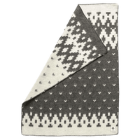 LOPI Blanket Traditional Grey and Ecru 130 x 180cm | 0502 Lopi | Hestateppi Blanket