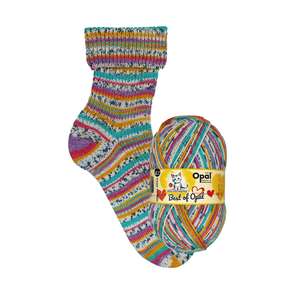 Opal Sock Yarn 1016 Opal | Sock Wool | Best of Opal | 4-Ply