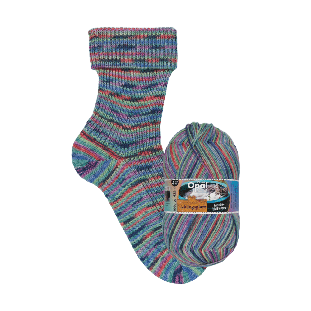 Opal Sock Yarn 11460 - Sunbed (Sonnenbadewanne) Opal | Sock Wool | Happy Place (Lieblingsplatz) | 4-Ply