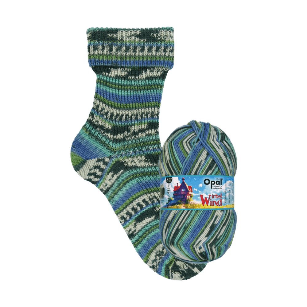 Opal Sock Yarn 11472 - Rain-soaked Grass (regennasses Gras) Opal | Sock Wool |  Whirlwind (Wirbelwind) | 4-Ply