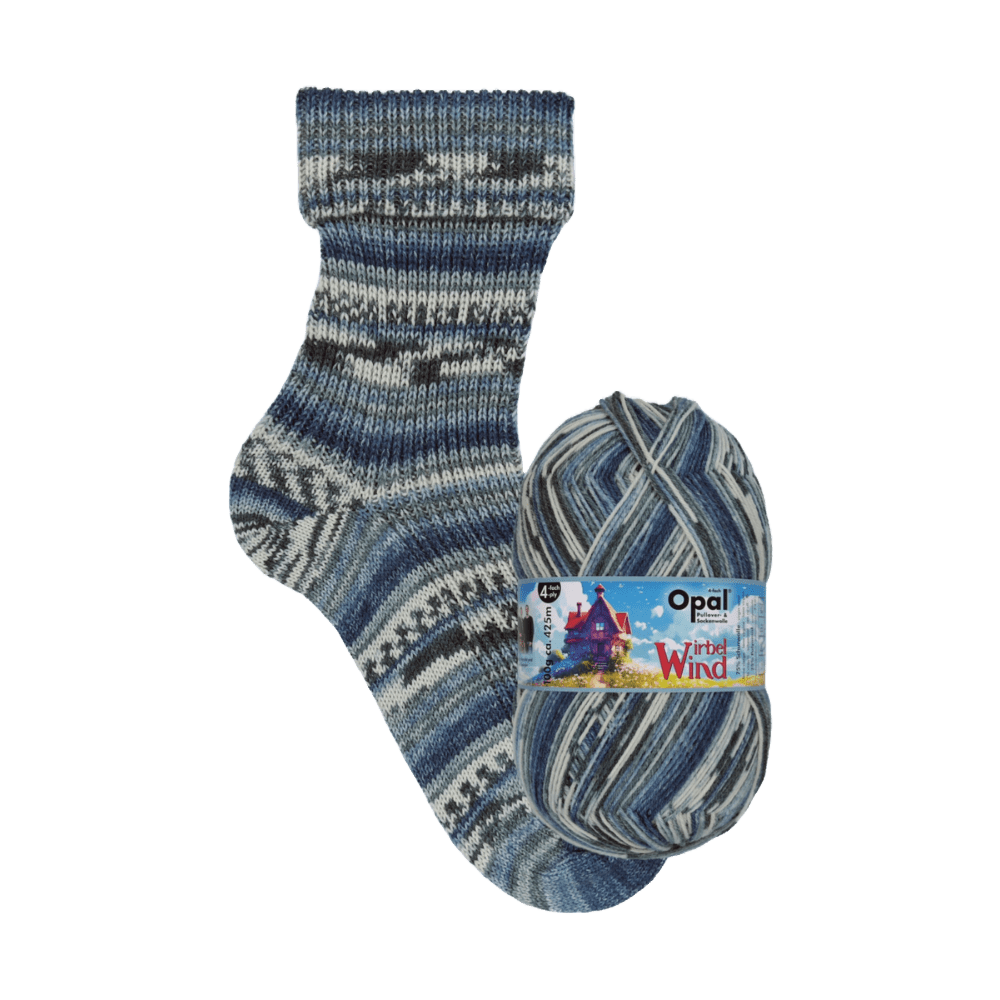 Opal Sock Yarn 11475 - Laughing Wind (lachender Wind) Opal | Sock Wool |  Whirlwind (Wirbelwind) | 4-Ply
