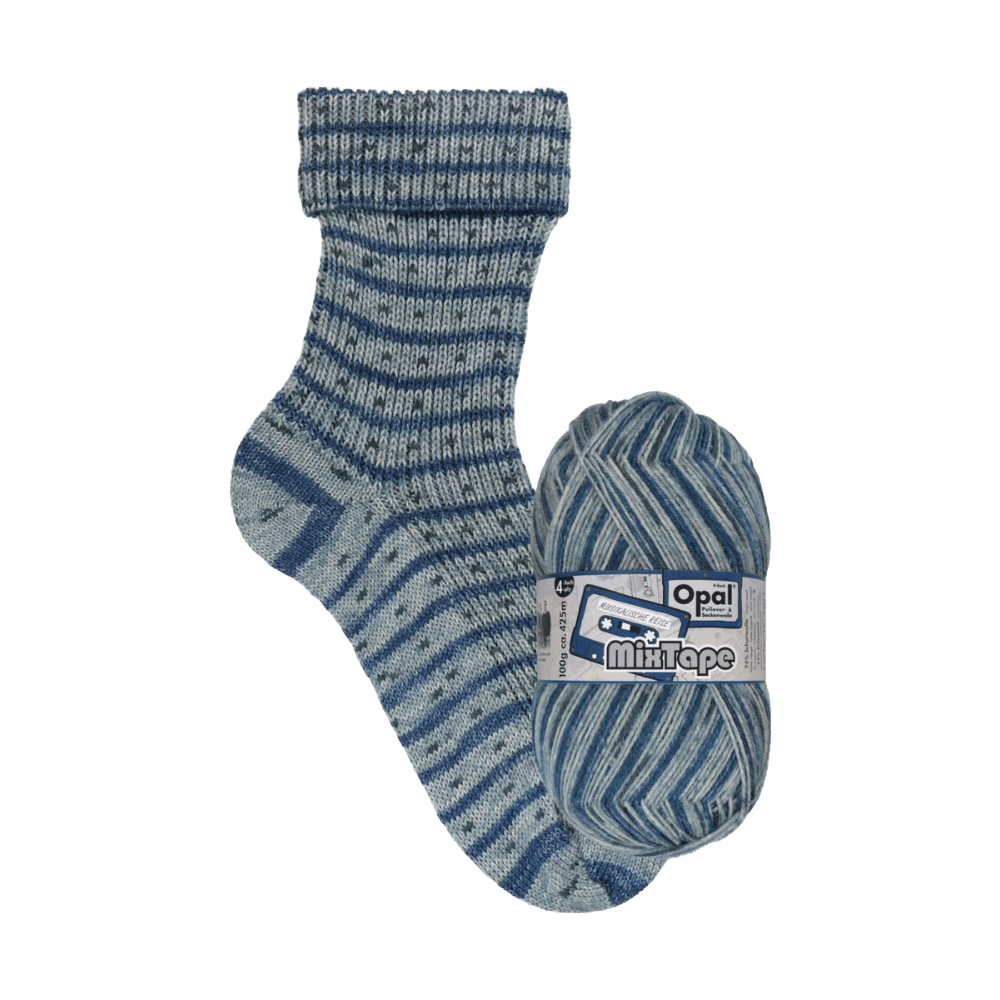 Opal Sock Yarn 11493- Musical Journey (Musikalische Reise) Opal | Sock Wool | Mixtape | 4-Ply