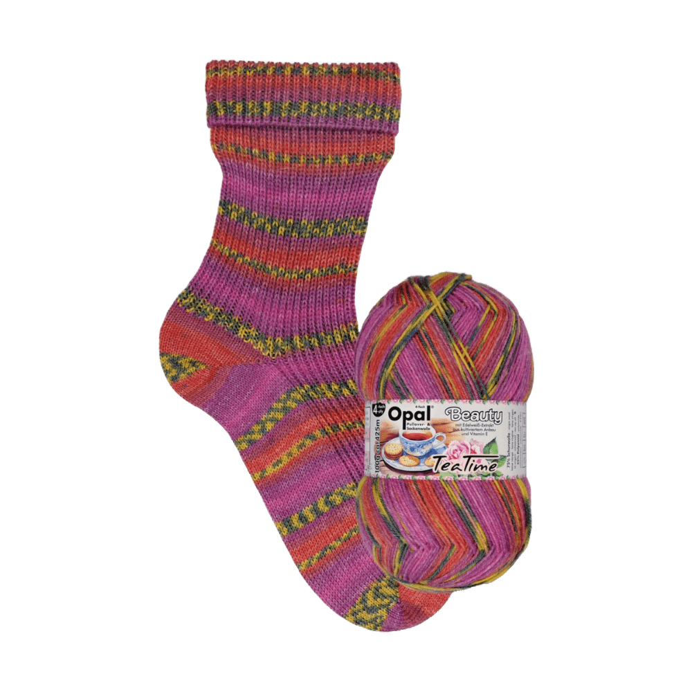 Opal Sock Yarn 11510 - Delicacies (Köstlichkeit) Opal | Sock Wool | Beauty 5 - Tea Time | 4-Ply