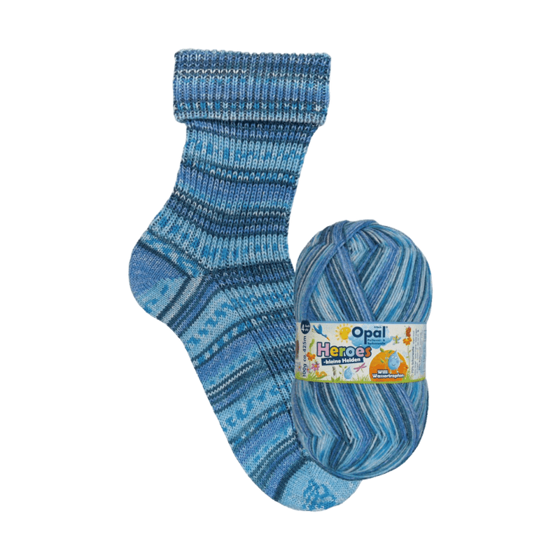 Opal Sock Yarn 11540 - Willi Wassertropfen (waterdrop) Opal | Sock Wool | Little Heroes | 4-Ply