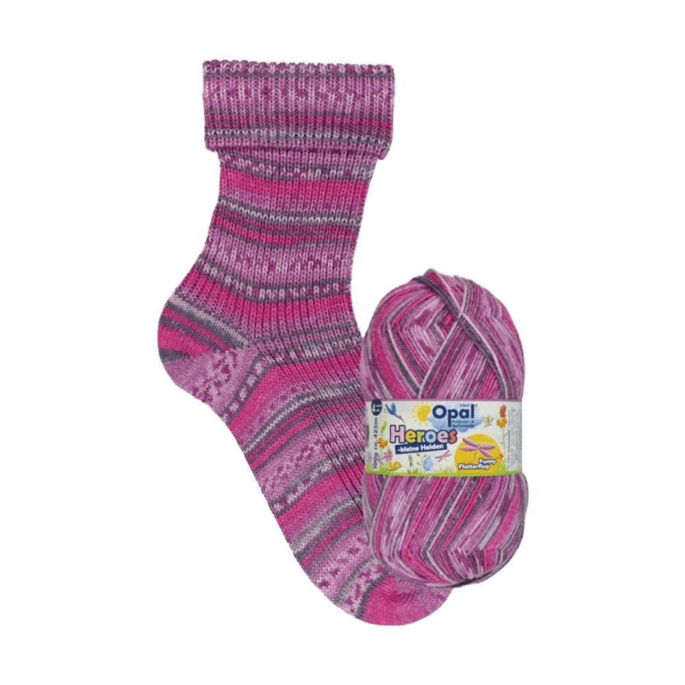 Opal Sock Yarn 11545 - Funny Flatterflug Opal | Sock Wool | Little Heroes | 4-Ply