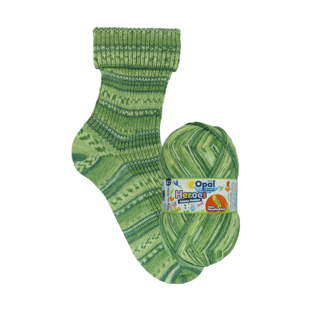 Opal Sock Yarn 11547 - Hans Heupferdchen (grasshopper) Opal | Sock Wool | Little Heroes | 4-Ply