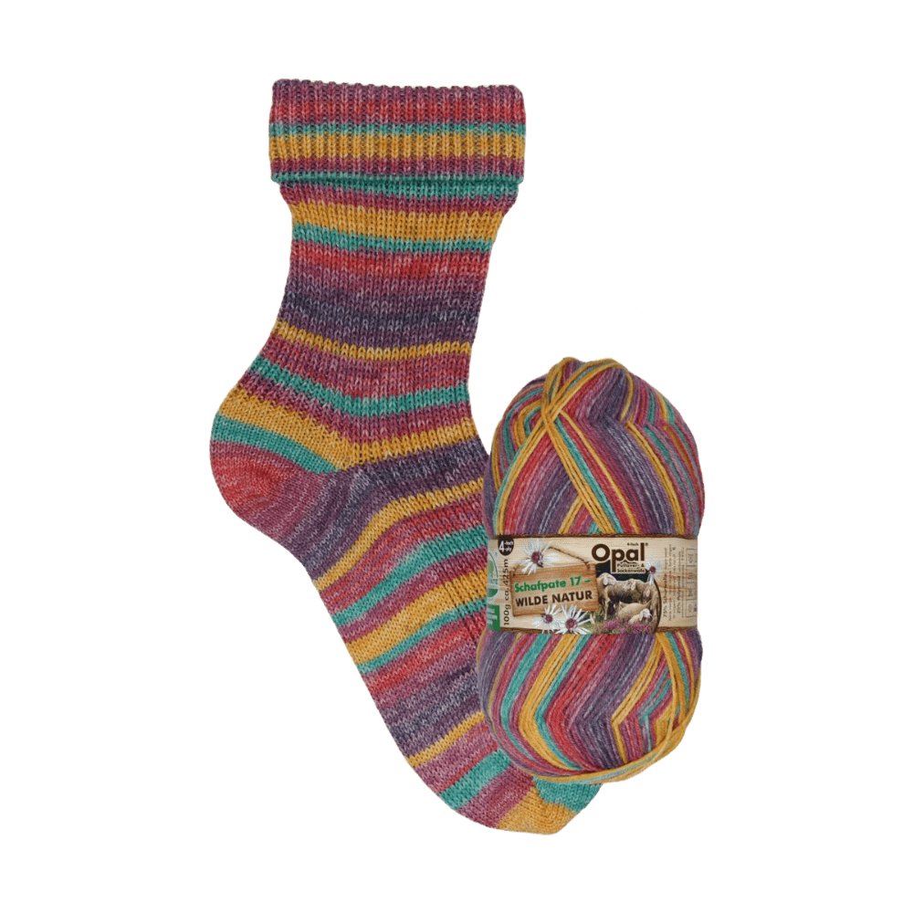 Opal Sock Yarn 11590 - Ramble in the Countryside (Streifzug) Opal | Sock Wool | Schafpate 17 - Wild Nature | 4-Ply