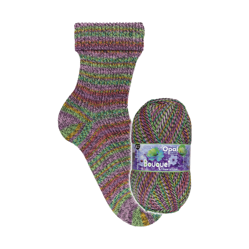 Opal Sock Yarn 11680 Opal | Sock Wool | Opal Bouquet Mouliné | 4-Ply