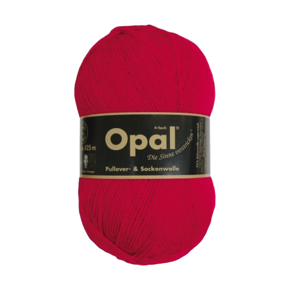 Opal Sock Yarn 5180 - Red Opal | Uni | Sock Wool | Solid Colours | 4-Ply