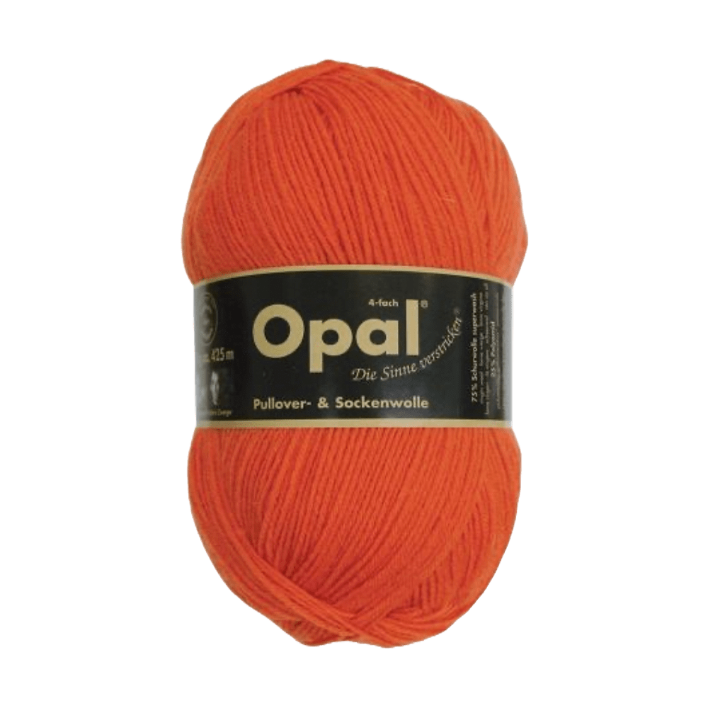 Opal Sock Yarn 5181 - Orange Opal | Uni | Sock Wool | Solid Colours | 4-Ply