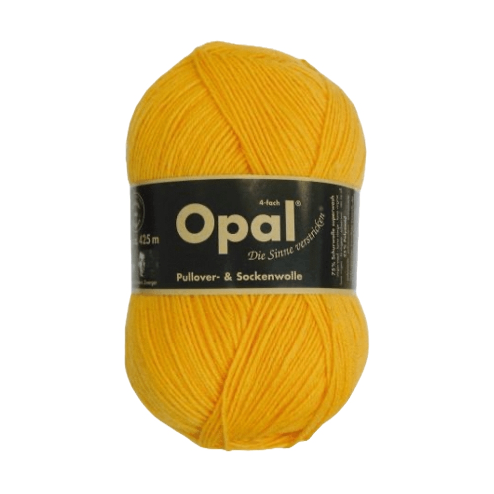 Opal Sock Yarn 5182 - Sun Yellow Opal | Uni | Sock Wool | Solid Colours | 4-Ply