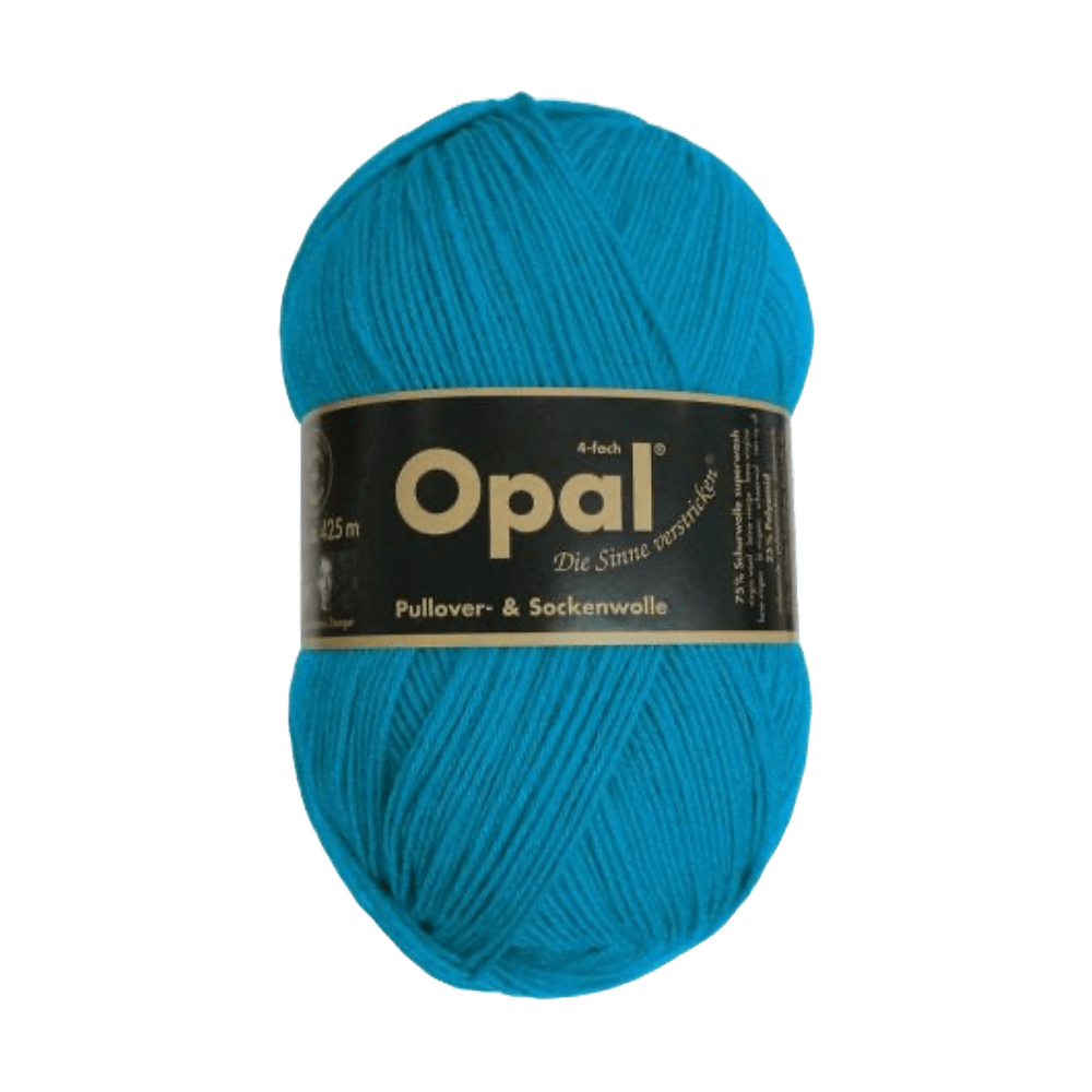 Opal Sock Yarn 5183 - Turquoise Opal | Uni | Sock Wool | Solid Colours | 4-Ply