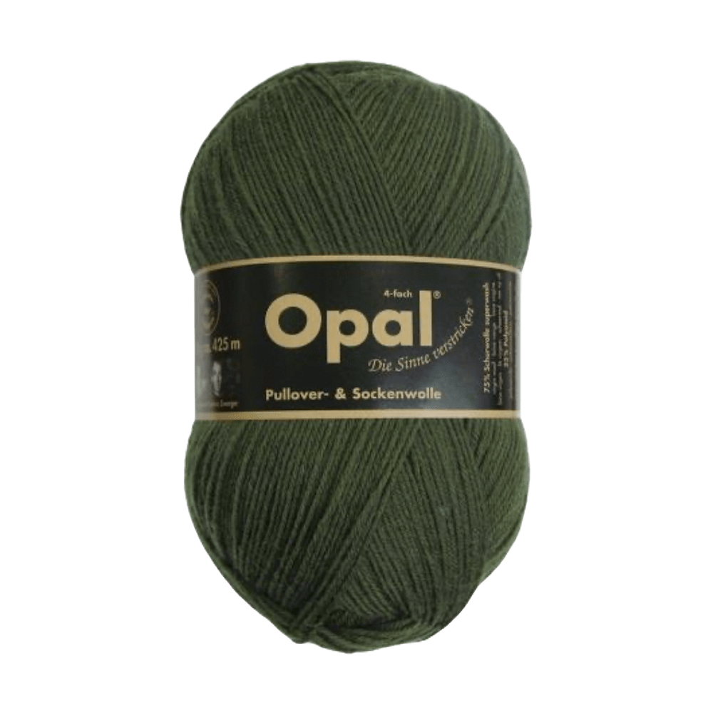 Opal Sock Yarn 5184 - Olive Green Opal | Uni | Sock Wool | Solid Colours | 4-Ply