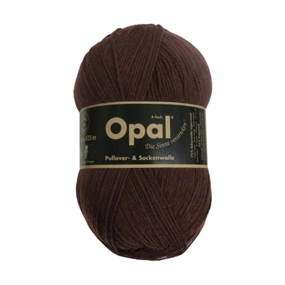 Opal Sock Yarn 5192 - Dark Brown Opal | Uni | Sock Wool | Solid Colours | 4-Ply