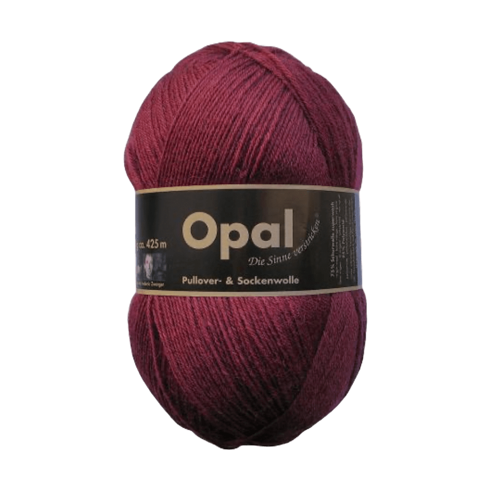 Opal Sock Yarn 5196 - Burgendy Opal | Uni | Sock Wool | Solid Colours | 4-Ply