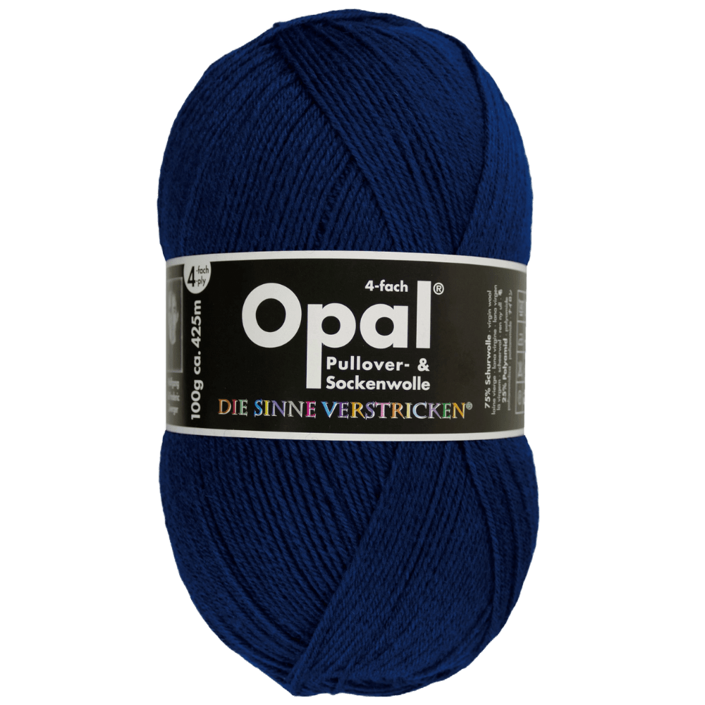 Opal Sock Yarn 9930 - Navy Opal | Uni | Sock Wool | Solid Colours | 4-Ply
