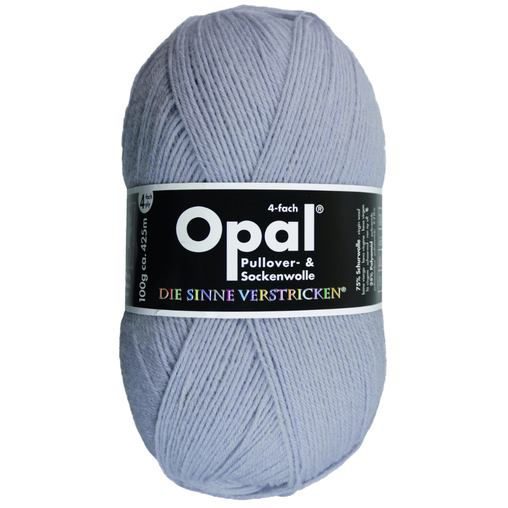 Opal Sock Yarn 9937 - Silver Opal | Uni | Sock Wool | Solid Colours | 4-Ply