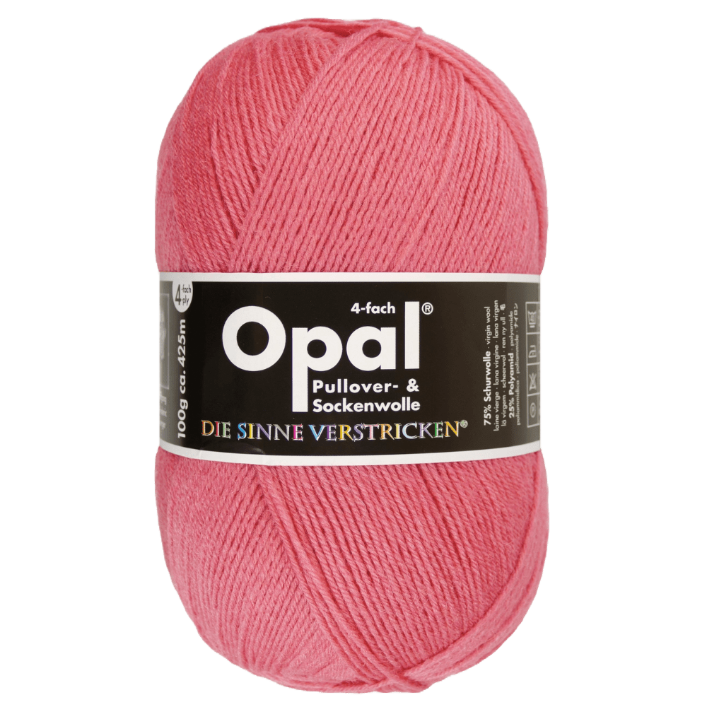 Opal Sock Yarn 9940 - Fairy Pink Opal | Uni | Sock Wool | Solid Colours | 4-Ply