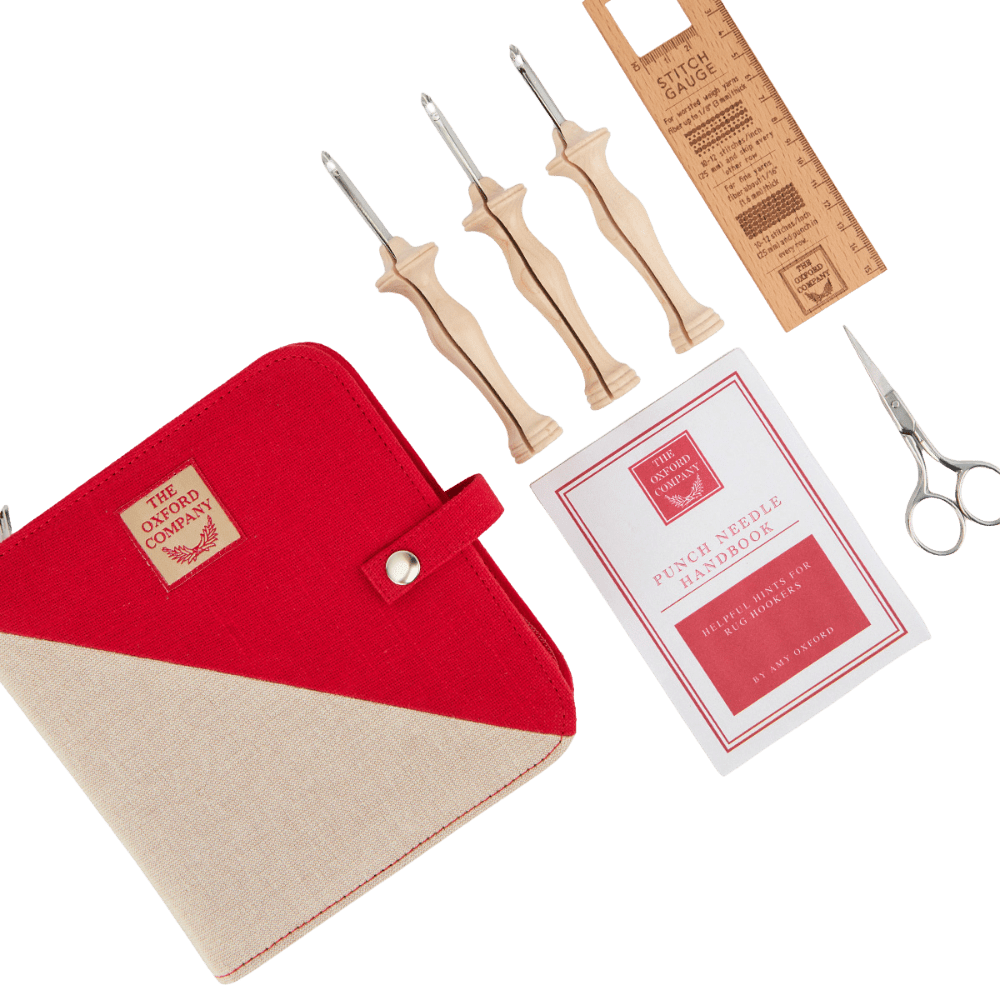 Oxford Rug Company rug punch needle Oxford Rug Company | Oxford Punch Needle | Natural Wood | Set of 3 | Regular