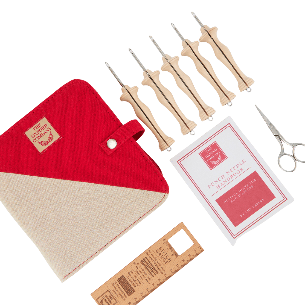 Oxford Rug Company rug punch needle Oxford Rug Company | Oxford Punch Needle | Natural Wood | Set of 5 | Fine