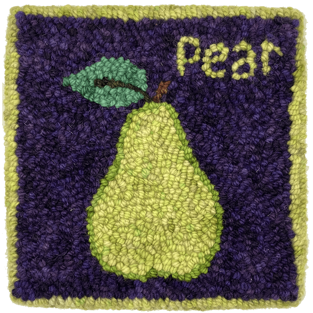 Oxford Rug Company rug punch needle Oxford Rug Company | Punch Needle Kit | Pear (Purple)