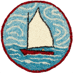 Oxford Rug Company rug punch needle Oxford Rug Company | Punch Needle Kit | Sailboat