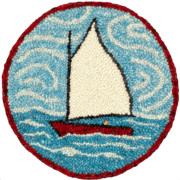 The Oxford Company | Punch Needle Kit | Sailboat