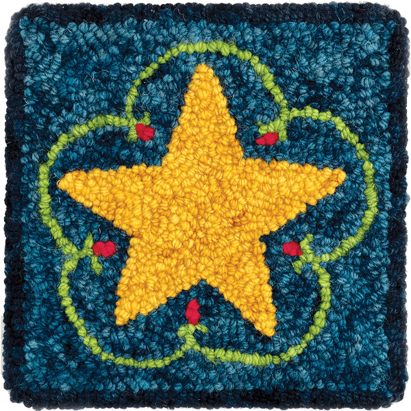 The Oxford Company | Punch Needle Kit | Yellow Star