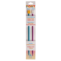 Pony Knitting Needles 4.00mm Pony | Children's Knitting Needles | Coloured Aluminium | 18cm