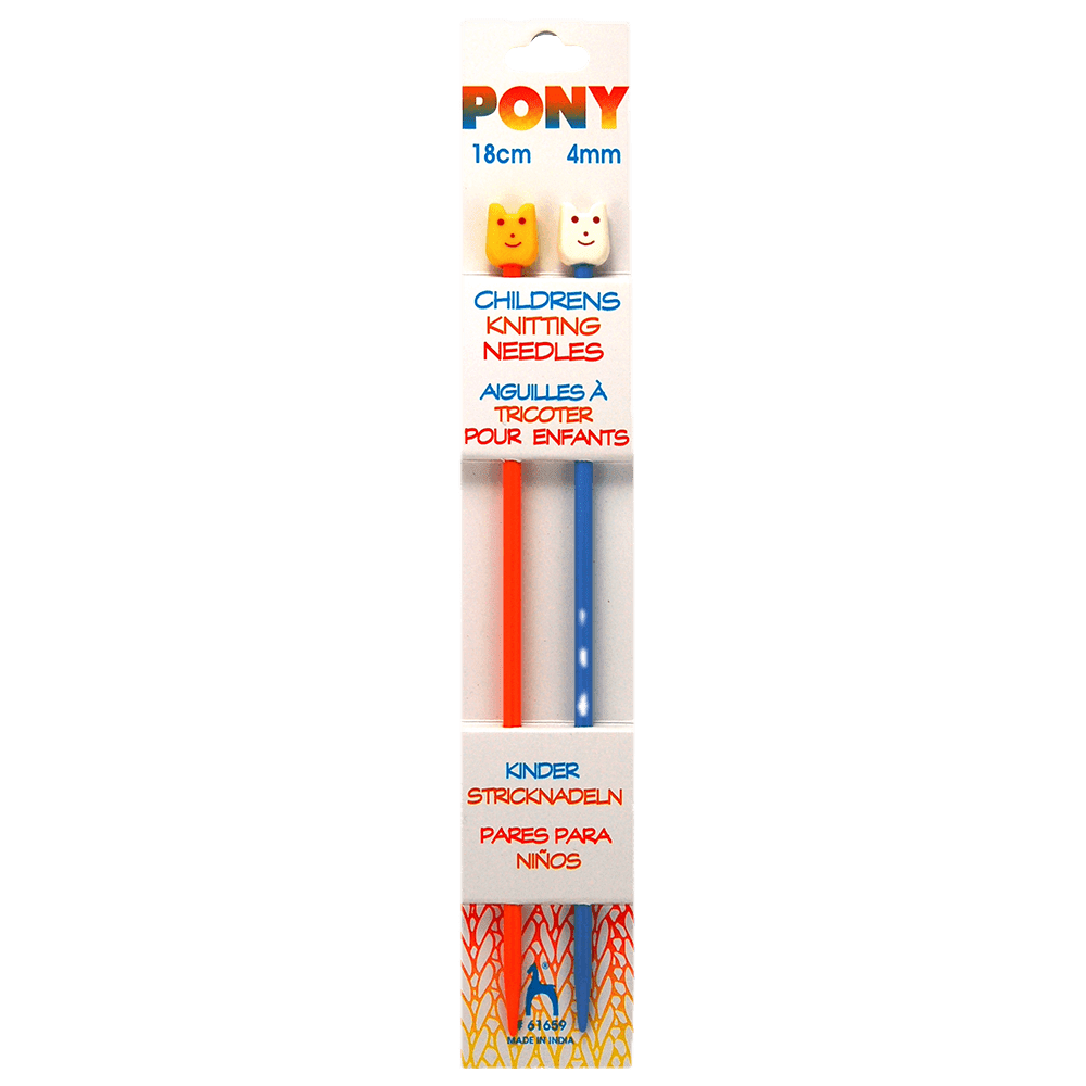 Pony Knitting Needles 4.00mm Pony | Children's Knitting Needles | Plastic | 18cm