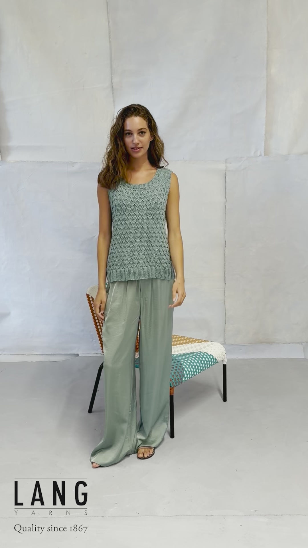 NARA Slipover Pattern Kit in AMIRA by LANGYARNS | Fatto a Mano 284-004
