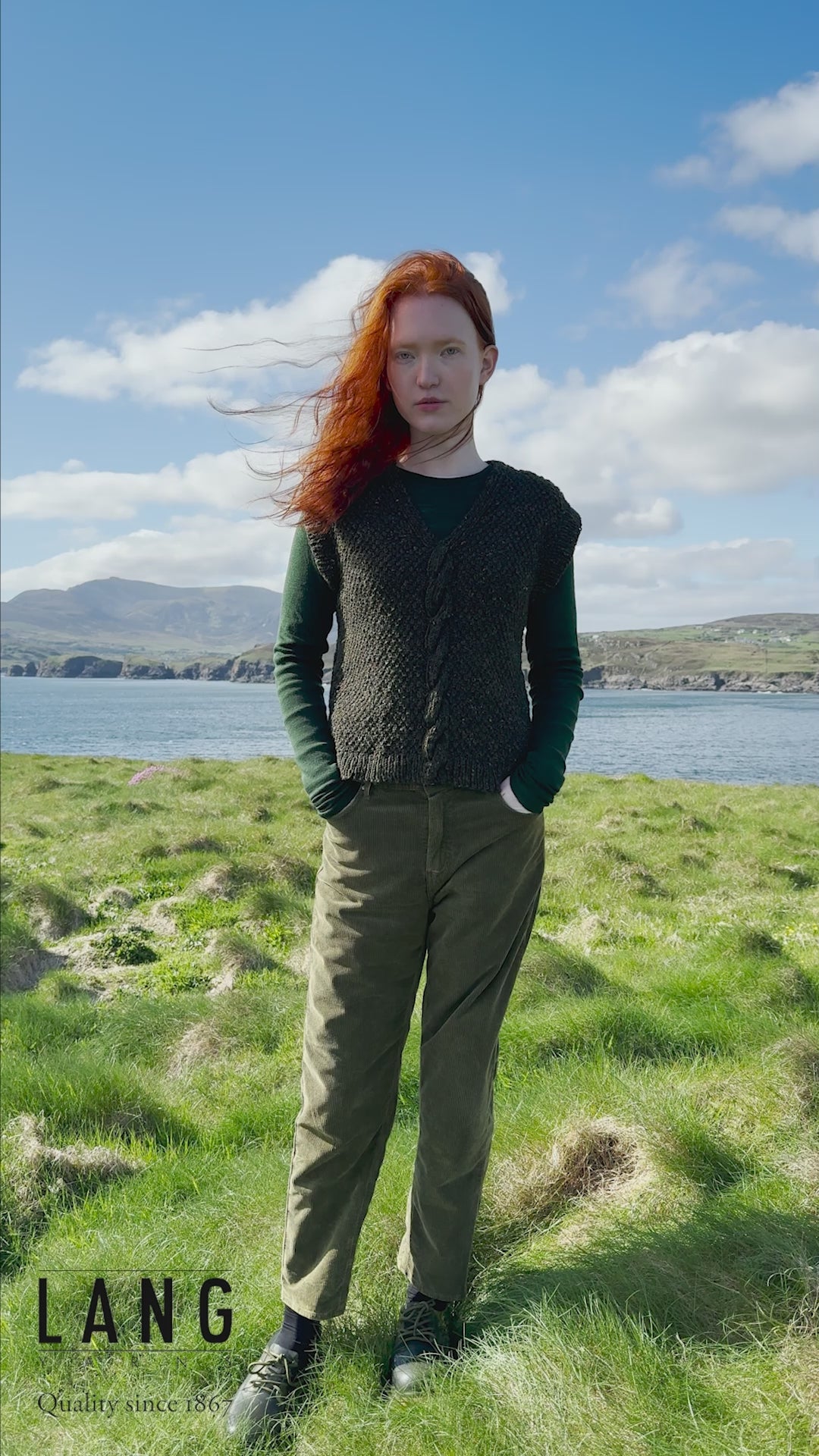 FERN Slipover Pattern Kit in DONEGAL TWEED+ by LANGYARNS | Punto 87-024