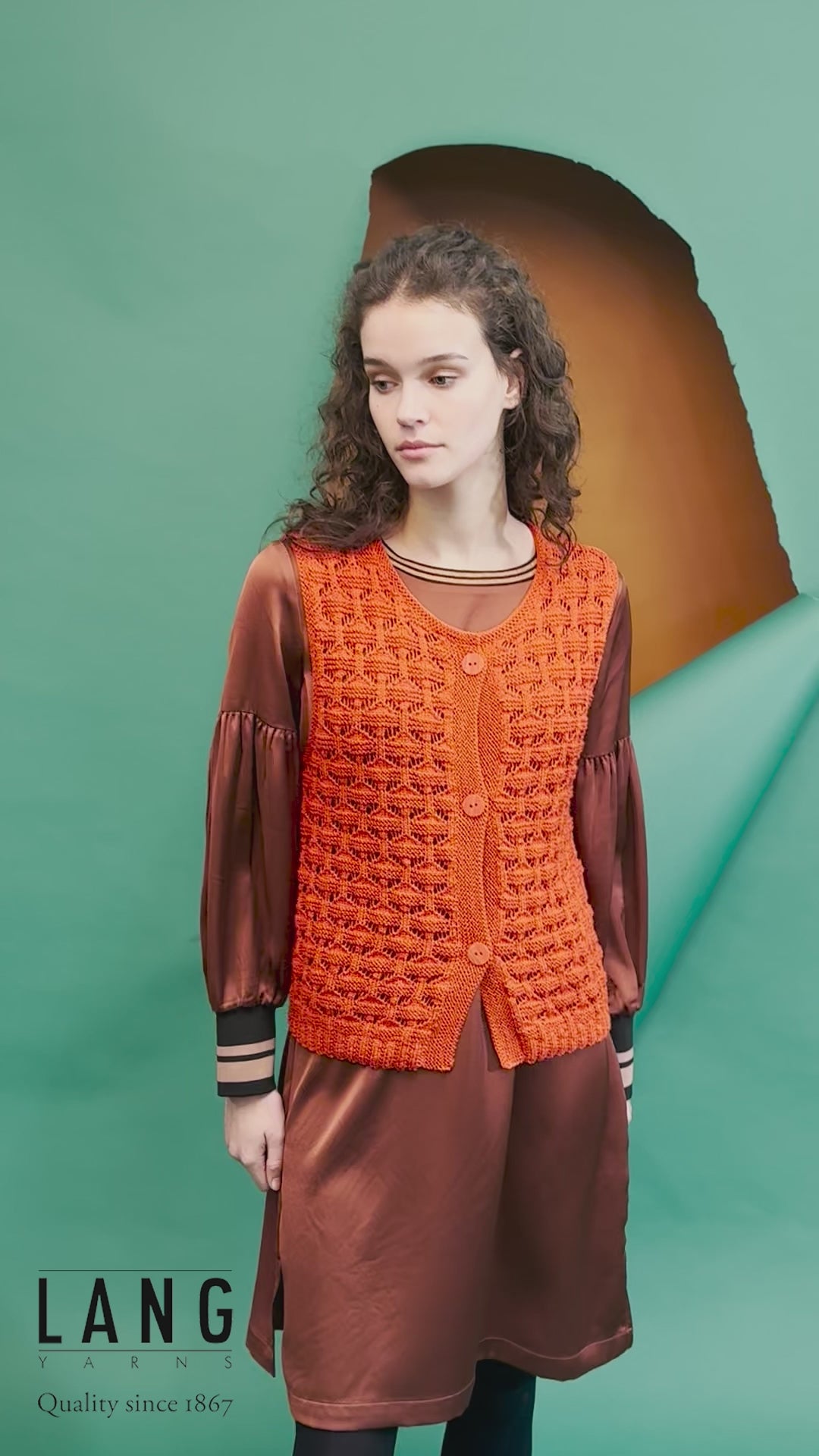 ASHANTI Vest Pattern Kit in CLASSIC SILK by LANGYARNS | Fatto a Mano 286-011