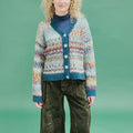 PEPITA Top Down Cardigan Pattern Kit in CLOUD FUNKY & PROMISE by LANGYARNS | Punto 93-001