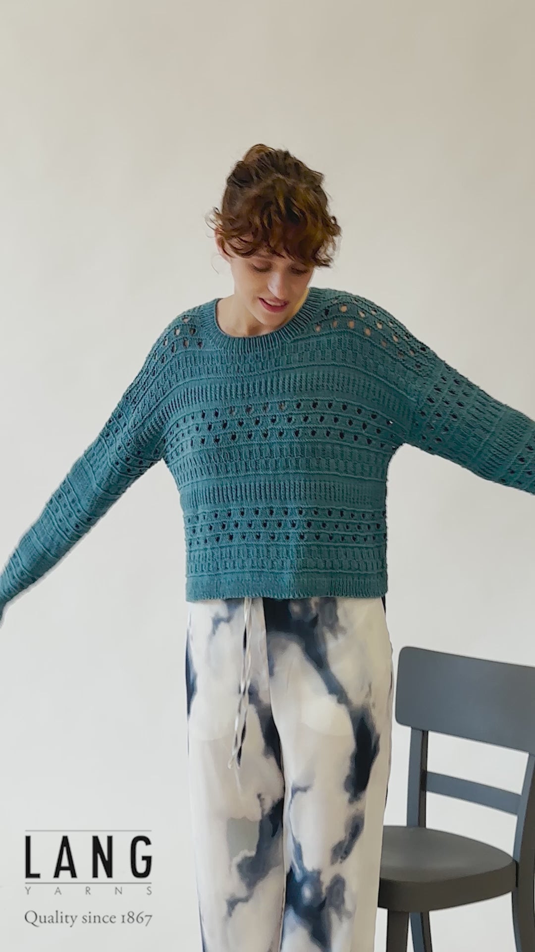 GINNY Sweater Pattern Kit in OCEANIA by LANGYARNS | Fatto a Mano 280-062