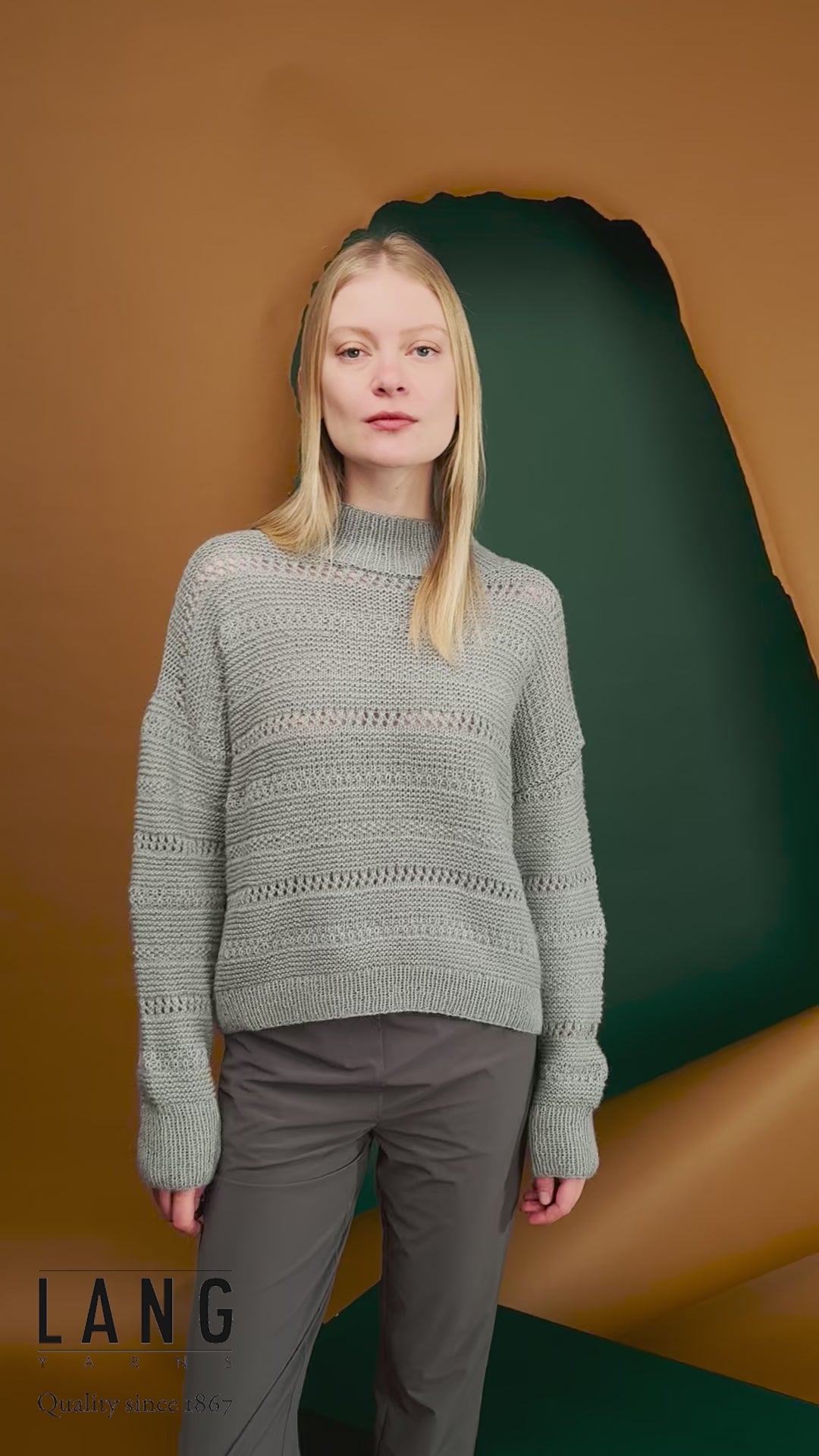 YASMINE Sweater Pattern Kit in REGINA by LANGYARNS | Fatto a Mano 286-023
