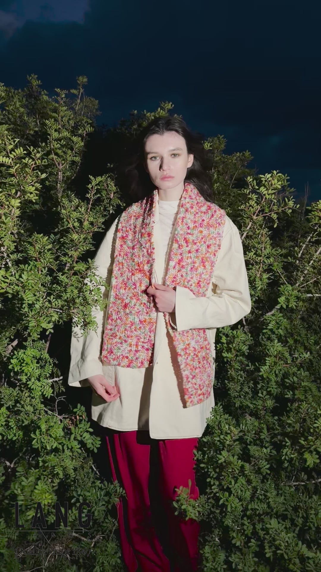 MERLE Scarf Pattern Kit in MOSAIC by LANGYARNS | Punto 84-039