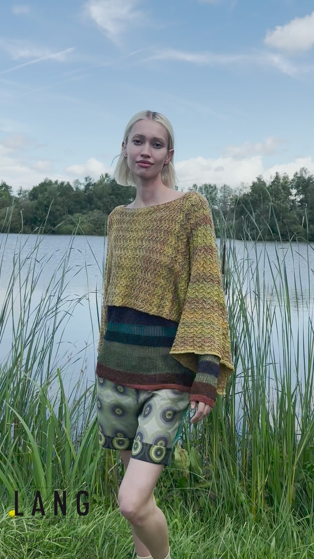 GOLDA Poncho Pattern Kit in ILLUSION by LANGYARNS | Punto 81-006