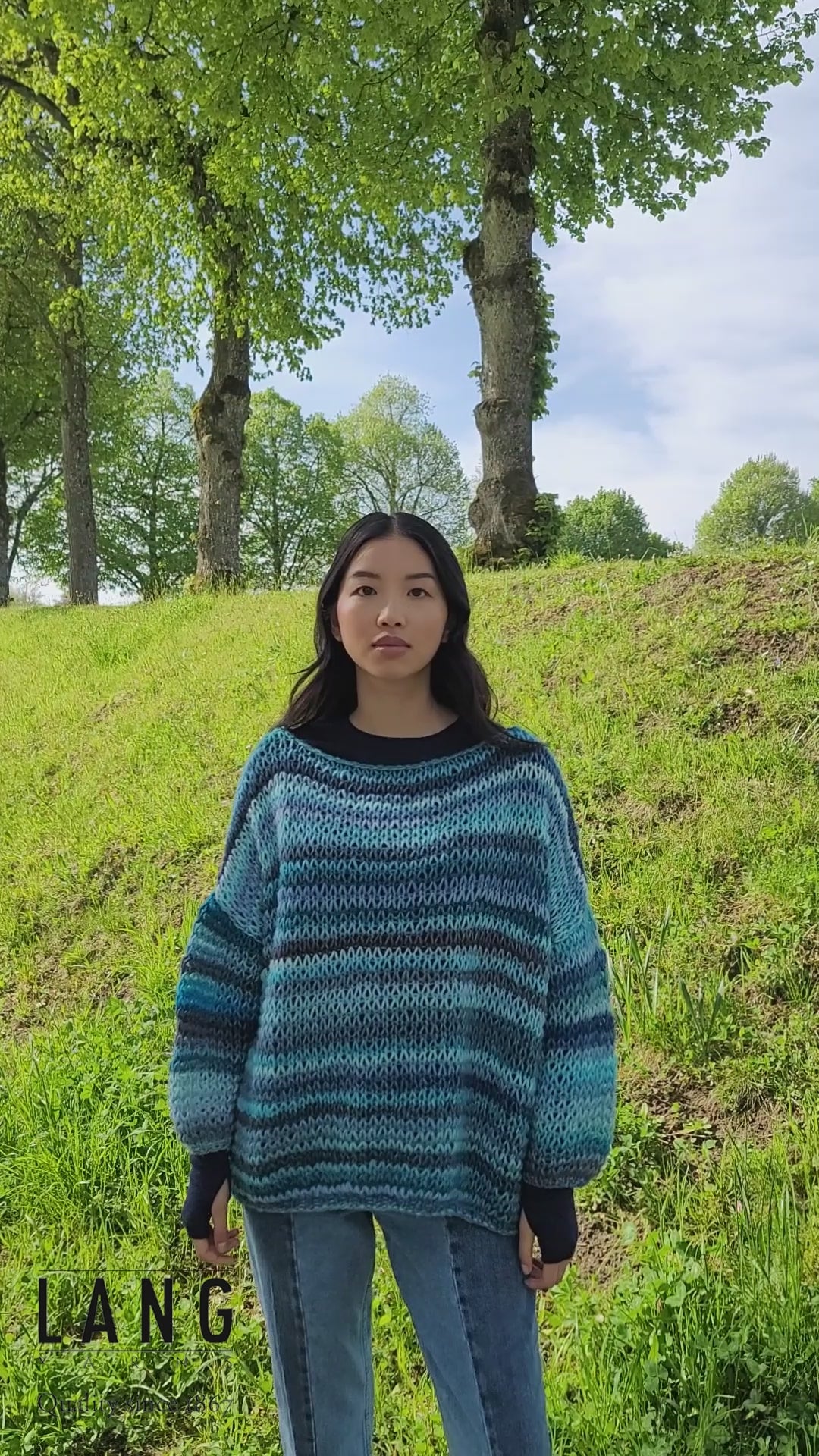 SWEATER Pattern Kit in CLOUD by LANGYARNS | Punto 45-006