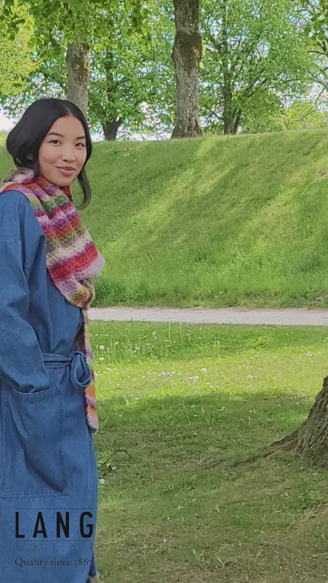 SCARF Pattern Kit in CLOUD by LANGYARNS | Punto 45-002