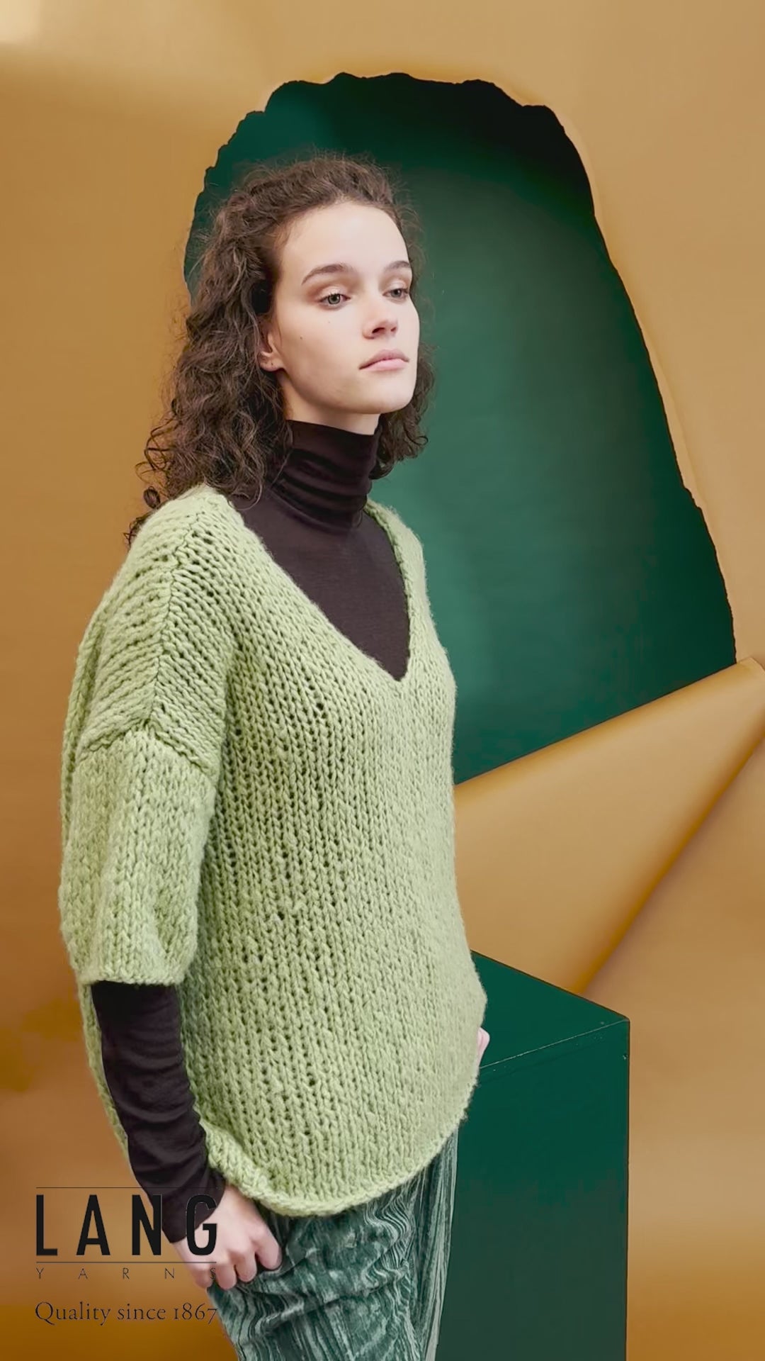 JACKY Sweater Pattern Kit in AVALON by LANGYARNS | Fatto a Mano 286-018
