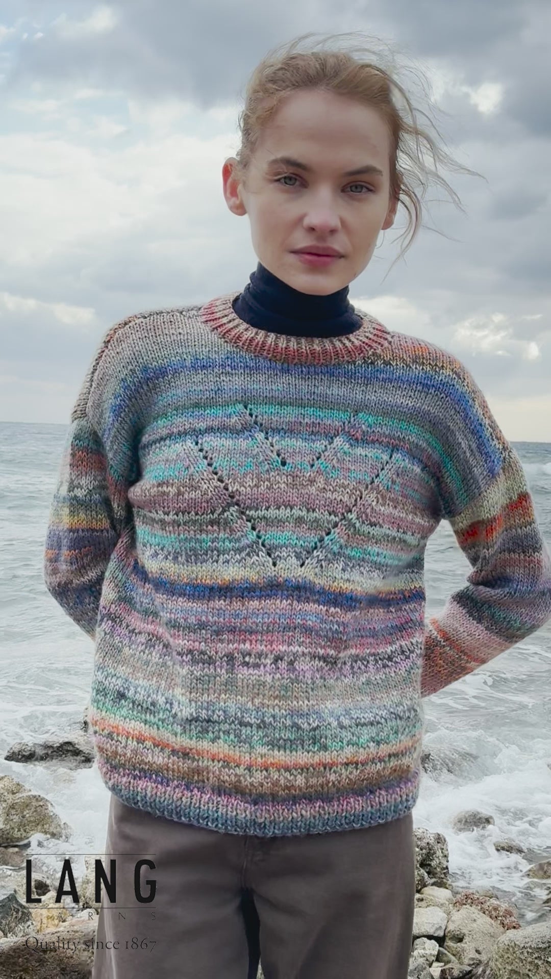 NADIA Sweater Pattern Kit in INFINITY by LANGYARNS | Punto 85 - 038