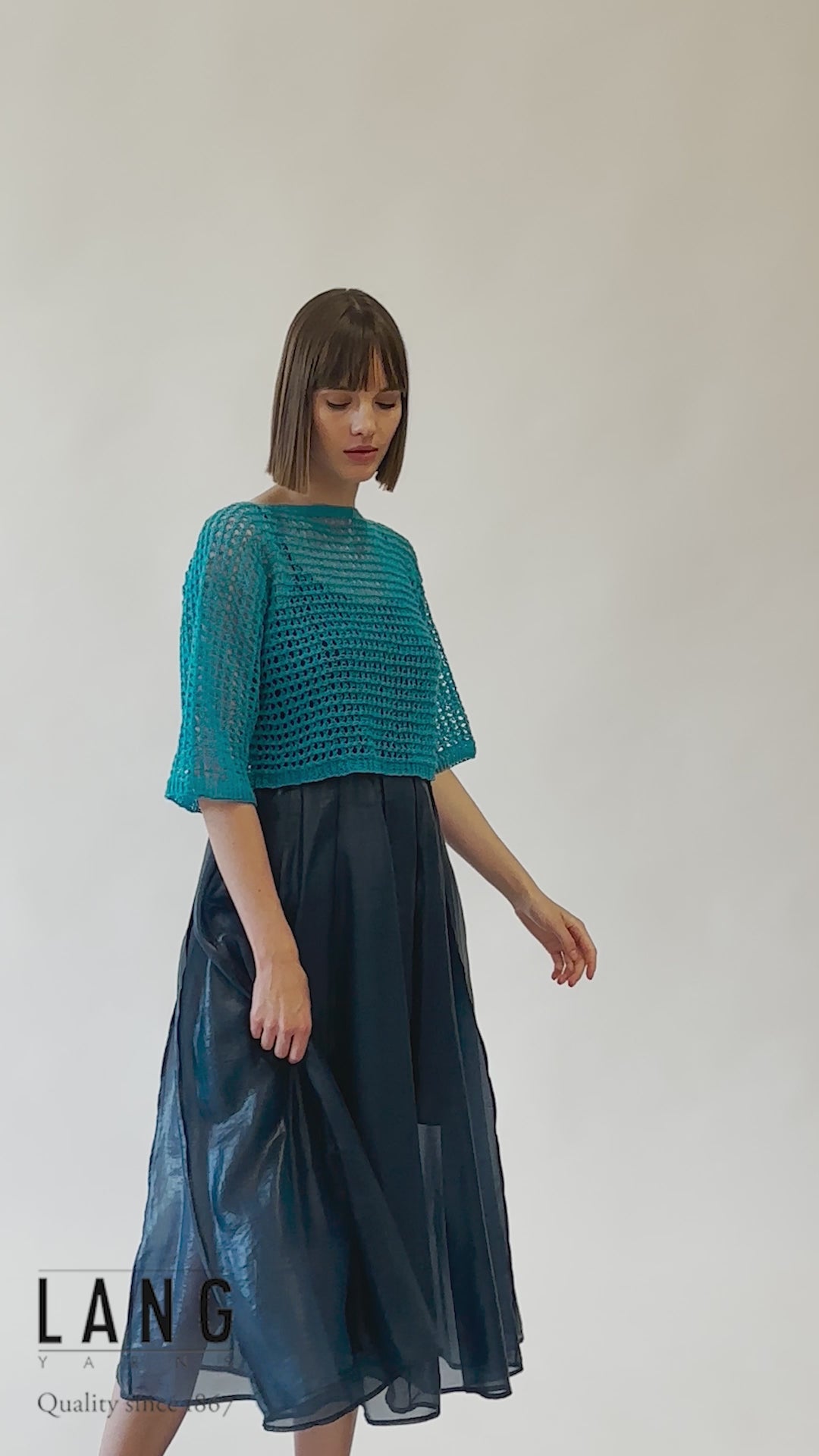 PHILOU Sweater Pattern Kit in CREALINO by LANGYARNS | Fatto a Mano 280-050