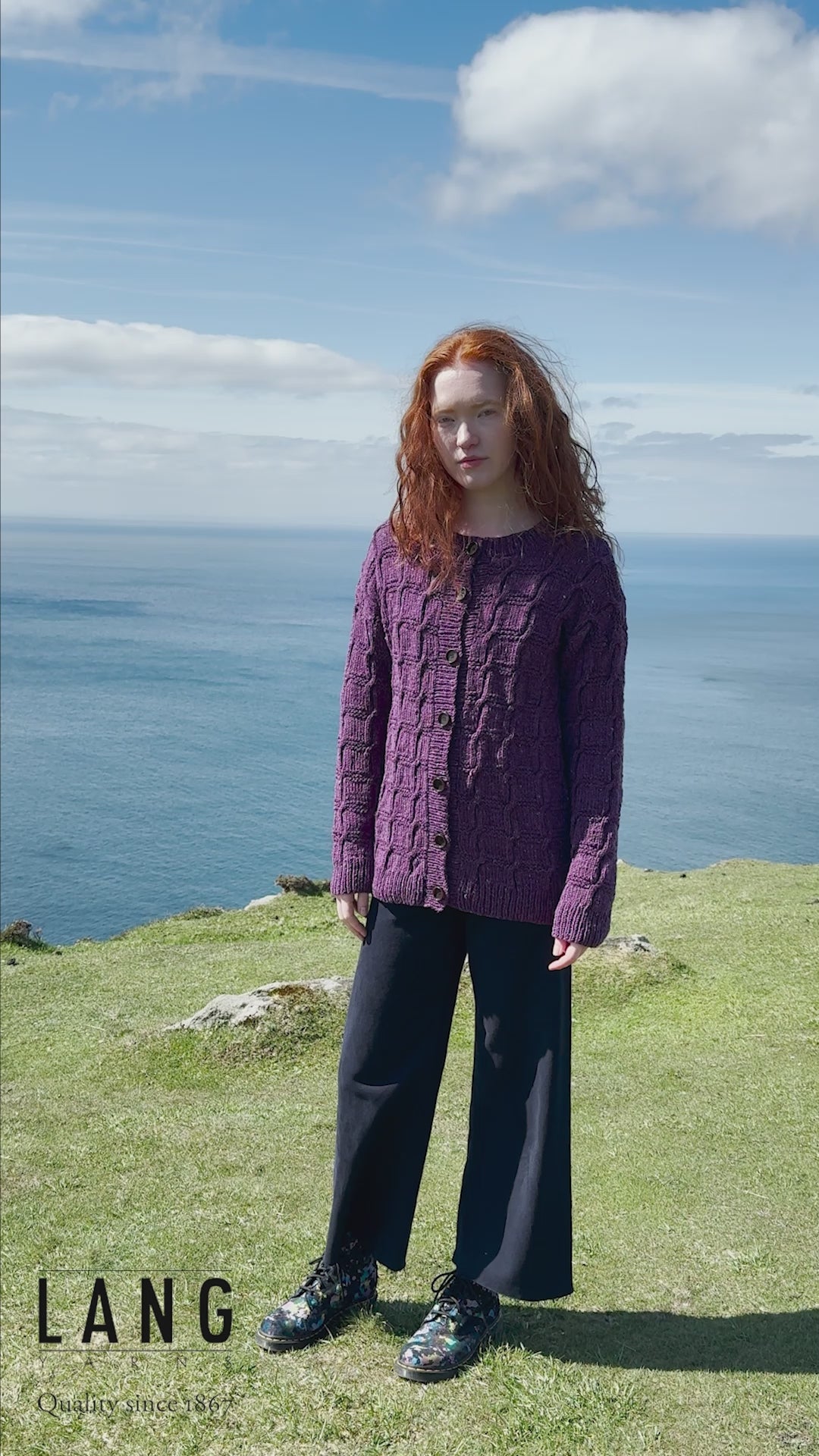 AOIFE Cardigan Pattern Kit in DONEGAL TWEED+ by LANGYARNS | Punto 87-082