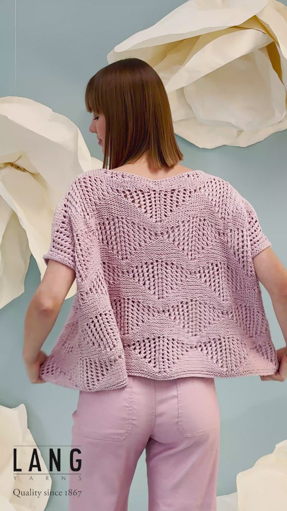 ROSALIND Slipover Pattern Kit in AMIRA by LANGYARNS | Fatto a Mano 288-051