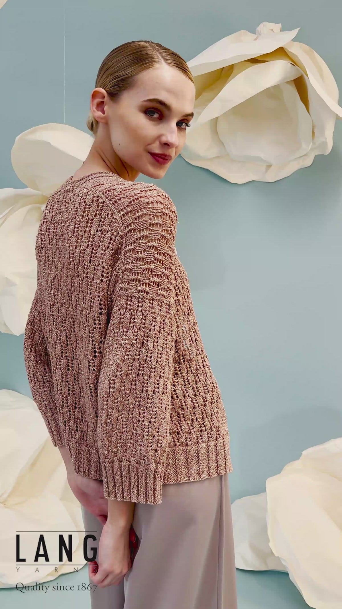 JOLINE Crdigan Pattern Kit in LAMÉ SOFT by LANGYARNS | Fatto a Mano 288-049