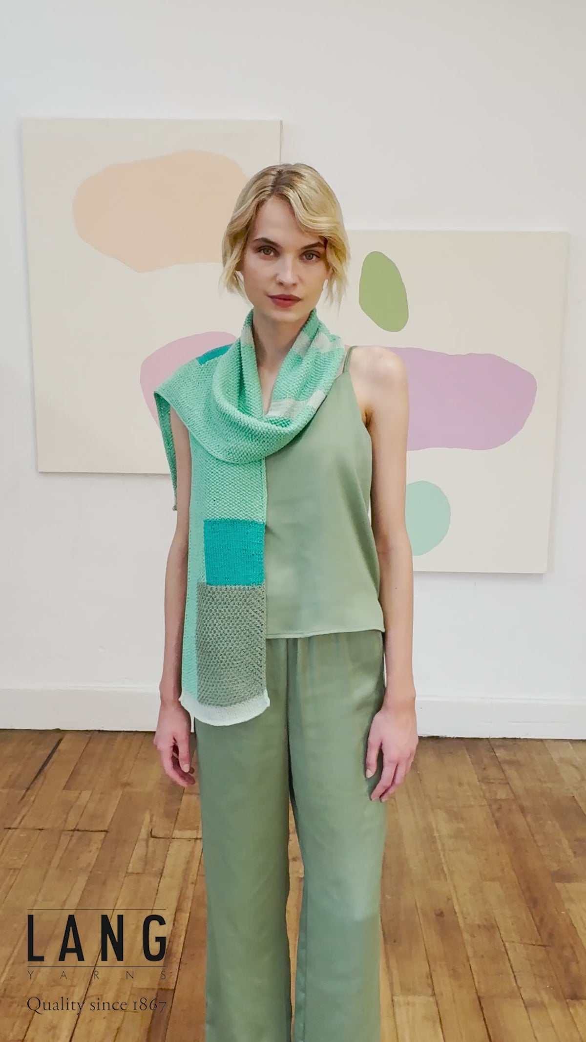 IZZY Scarf Pattern Kit in OCEANIA by LANGYARNS | Fatto a Mano 288-019